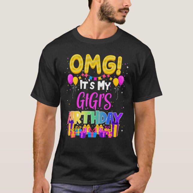 Camiseta Omg es mi cumpleaños gigis (Anverso)