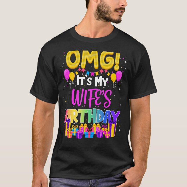Camiseta Omg es mi esposa cumpleaños (Anverso)