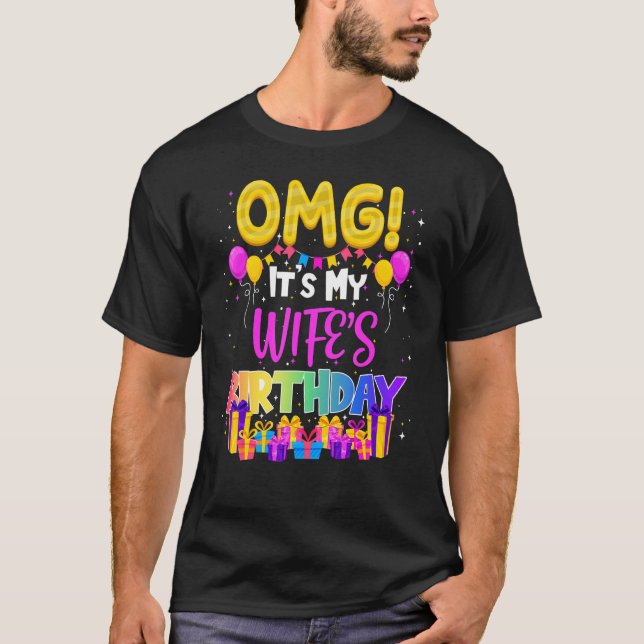 Camiseta Omg es mi esposa cumpleaños (Anverso)