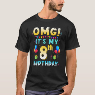 Camiseta OMG es mi octavo cumpleaños fiesta de cumpleaños d