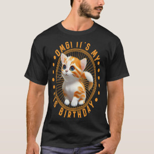 Camiseta Omg es mi vestido de gato lindo Chica de cumpleaño
