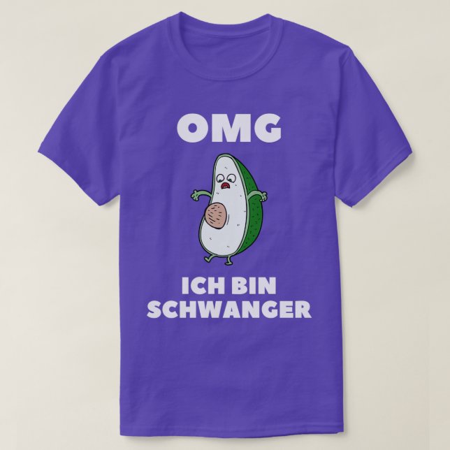 Camiseta Omg ich bin schwanger ich bin eine (Diseño del anverso)