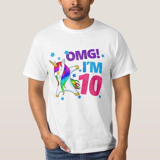 Camiseta OMG Tengo 10 años Chica (Anverso)