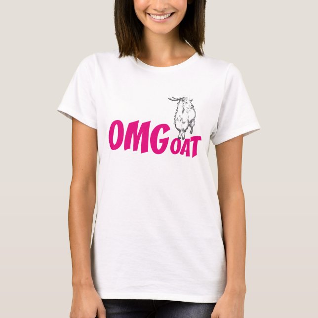 Camiseta OMGoat Angora Goat Lovers OMG Pink (Anverso)