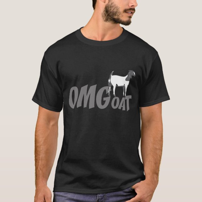 Camiseta OMGoat Boer Goat the Goat ama a OMG en gris (Anverso)