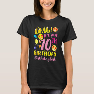 Camiseta Omgs es mi décimo cumpleaños Chicas de 10 años