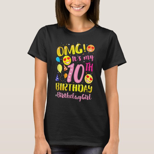 Camiseta Omgs es mi décimo cumpleaños Chicas de 10 años (Anverso)