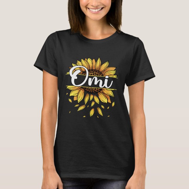 Camiseta Omi Con Madres Gráficas Florales De Girasol Amaril (Anverso)