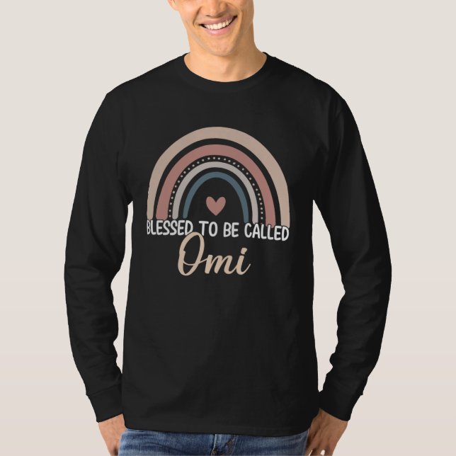 Camiseta Omi Mother s Day Blessed To Be Called Omi Rainbow  (Anverso)