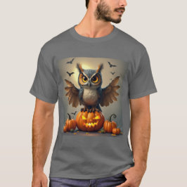 Camiseta Ominoso búho con calabazas espeluznantes: vibracio