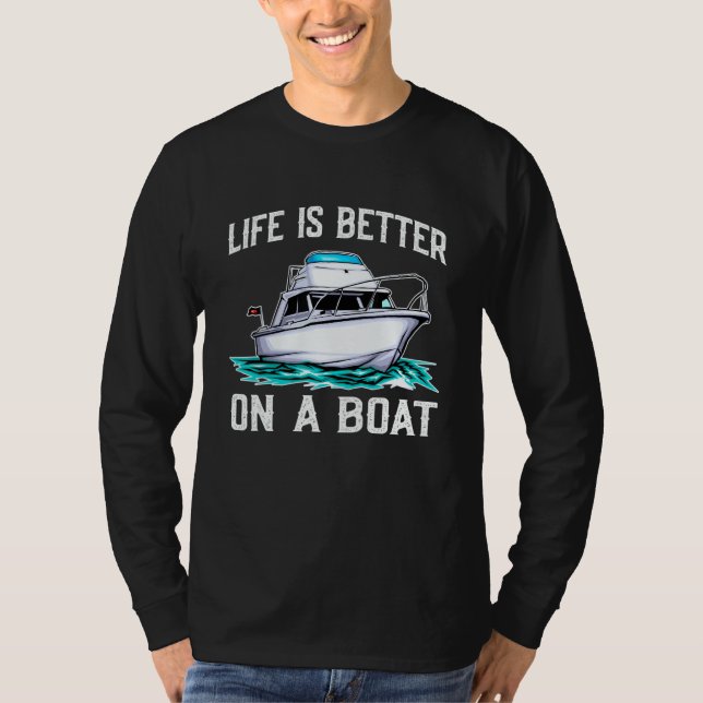 Camiseta On A Boating Boat Captain  Pontoon (Anverso)