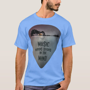 Camiseta ON BACK Distressed Guitar Pick Lake Reflections Mu