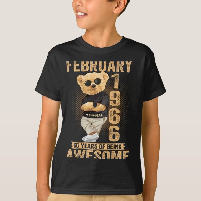 Camiseta (on Back) February 1966 60th Birthday 60 Years Ted (Anverso)