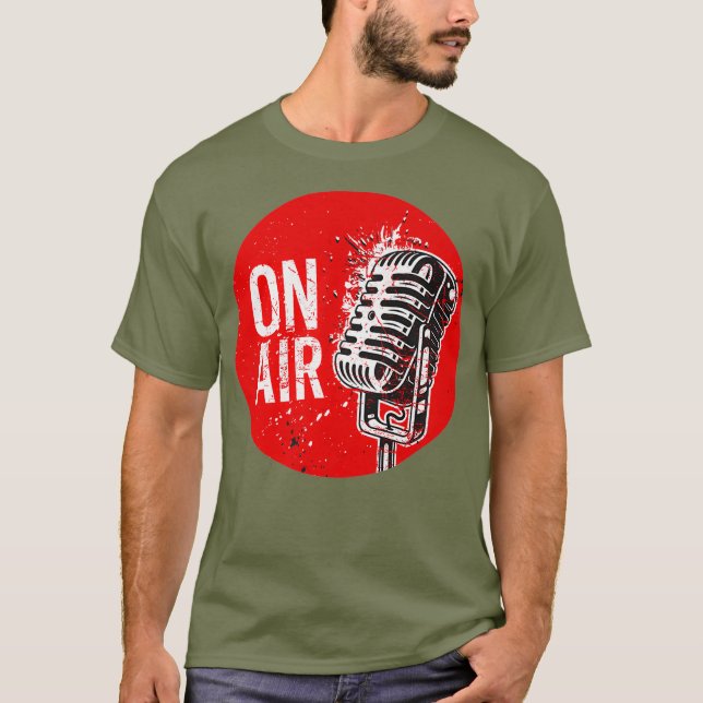 Camiseta OnAir Radio Podcasting Microphone Podcast Lover (Anverso)