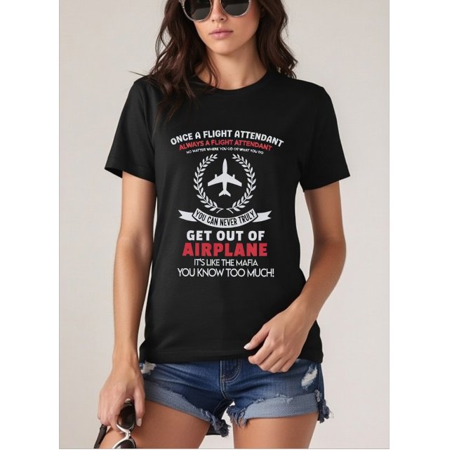 Camiseta Once a Flight Attendant Always a Flight Attendant  (Subido por el creador)