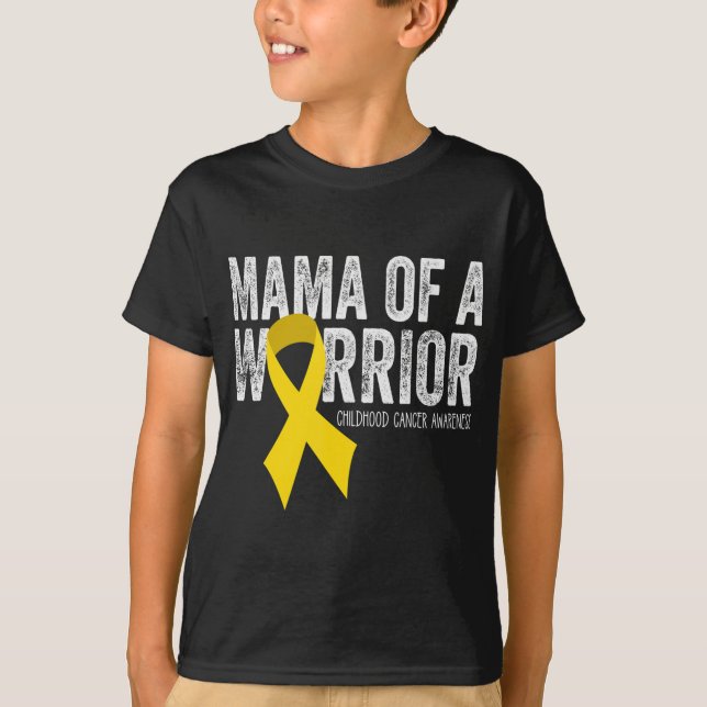 Camiseta Oncolog de la Cinta del Cáncer Infantil Mamá de un (Anverso)