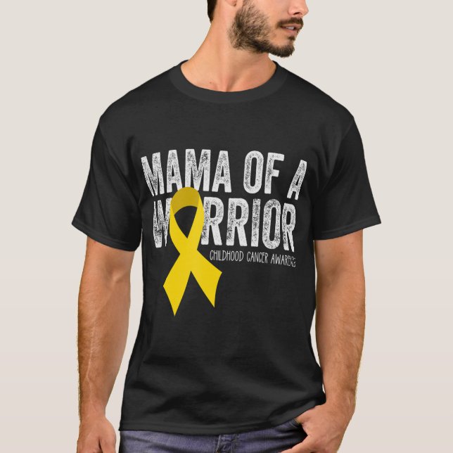 Camiseta Oncolog de la Cinta del Cáncer Infantil Mamá de un (Anverso)