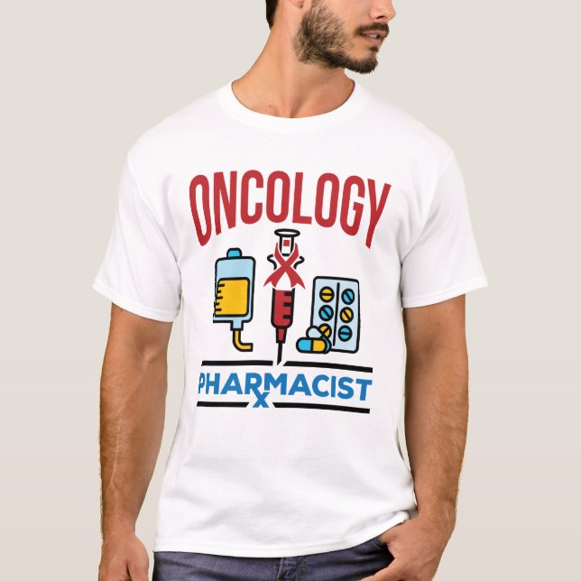 Camiseta Oncología Farmacéutica Cáncer Equipo de Farmacia (Anverso)