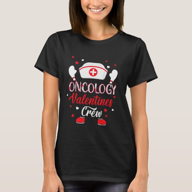 Camiseta Oncología San Valentín Grupo de enfermeras Valen E (Anverso)