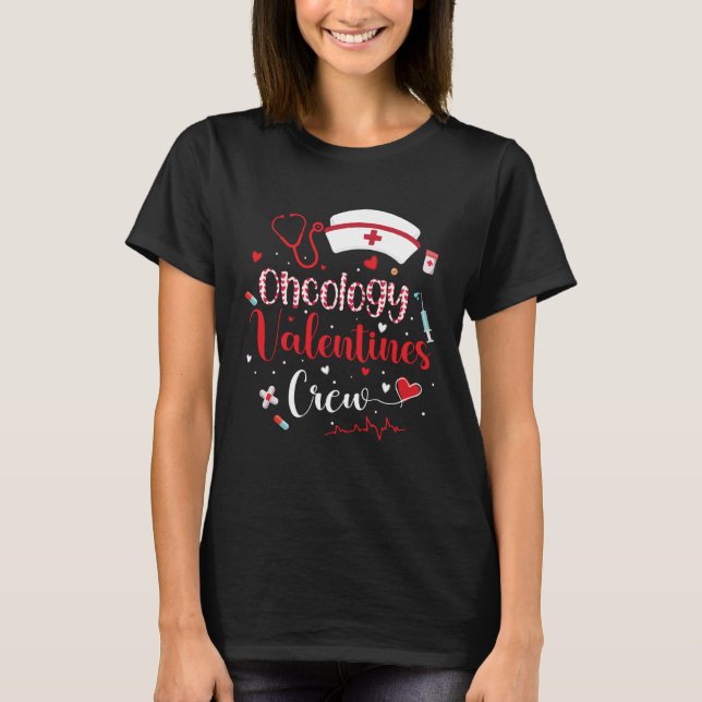 Camiseta Oncología Valentines Crew Cute Día de San Valentín (Anverso)
