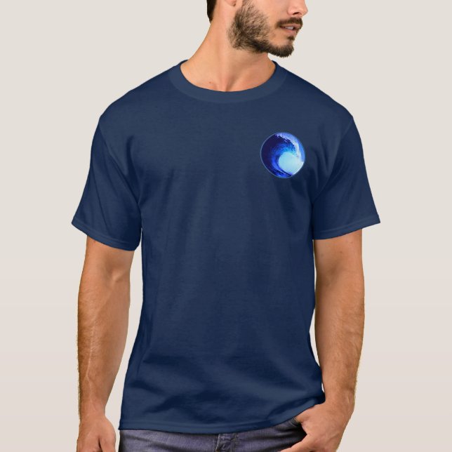 Camiseta Onda azul estilo Surf de Guay (Anverso)