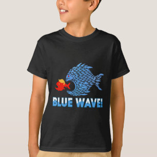 Camiseta Onda Azul Funny 2024 Pescado Grande Comer Pescado 