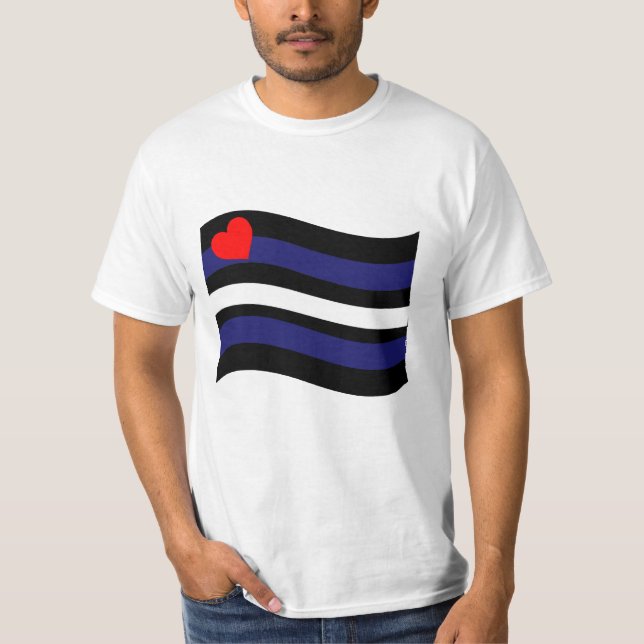 CAMISETA ONDA DE BANDERA DE CUERO (Anverso)