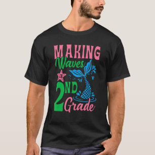Camiseta Onda De Fabricación De Cutas En Sirena De 2º Grado