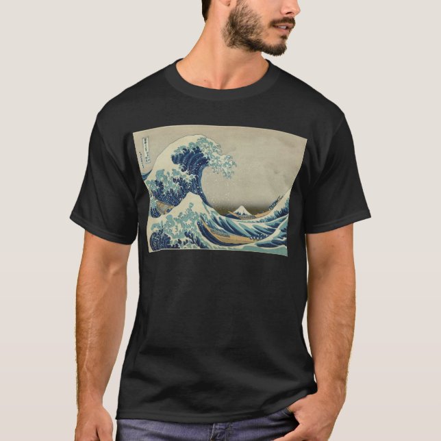 Camiseta Onda de Kanagawa de Katsushika Hokusai (Anverso)