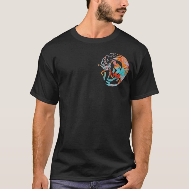 Camiseta Onda de la barra superior (camisa negra) (Anverso)