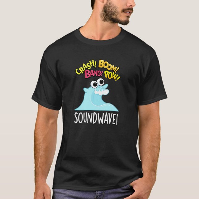 Camiseta Onda de sonido Funny Ocean Pun Dark BG (Anverso)