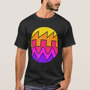Camiseta Onda de sonido sintetizadora de forma de onda retr