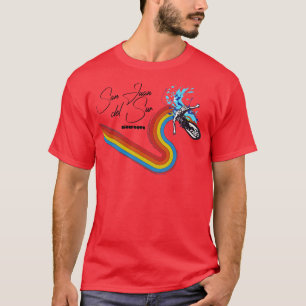 Camiseta Onda de surf con arcoiris estilo retro 7080 Nicara