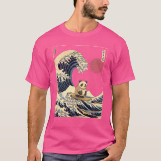 Camiseta Onda divertida de surf japonés de Kanagawa del pan