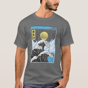 Camiseta Onda Kanagawa Japón Paisaje Digital Kawaii Anime