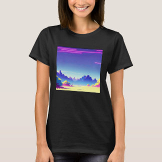 Camiseta Onda sintética fuera de carrera retrowave futuresy