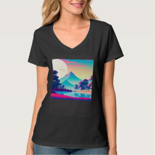 Camiseta Onda sintética fuera de carrera retrowave futuresy