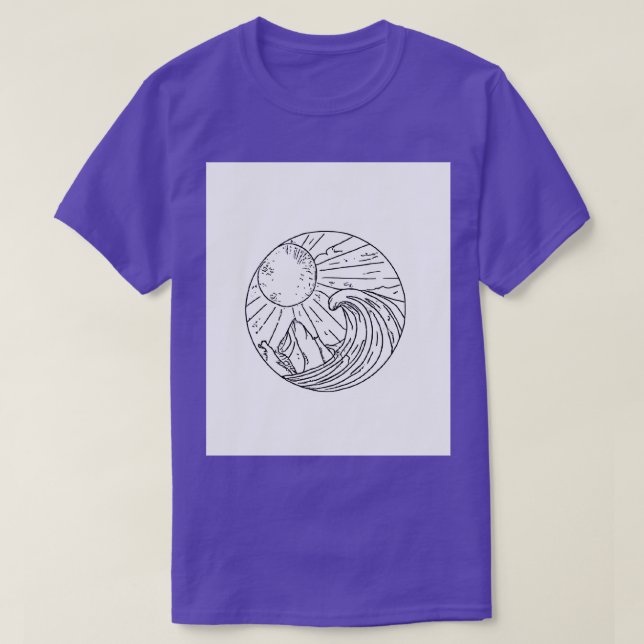 Camiseta Onda y sol 2 (Diseño del anverso)