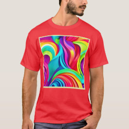 Camiseta Ondas abstractas vibrantes en color dinámico