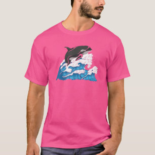 Camiseta Ondas asesinas de ballena Océano Animal Orca