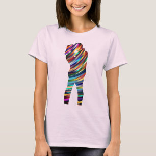 Camiseta Ondas cromáticas Pareja romántica
