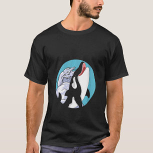 Camiseta Ondas de animales de mar asesinas de ballenas