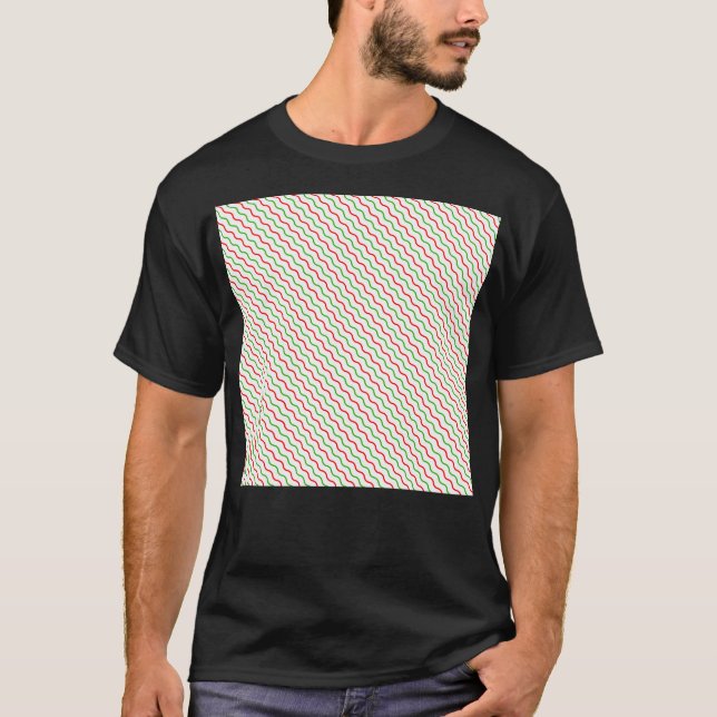 Camiseta Ondas de colores variadas que flotan la ondulación (Anverso)