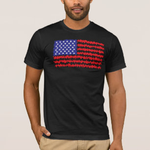 Camiseta Ondas de la bandera americana