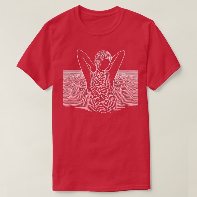 Camiseta ondas de mujeres (Diseño del anverso)