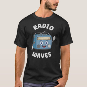 Camiseta Ondas de Radio Lindos Dibujos Animados para Radio