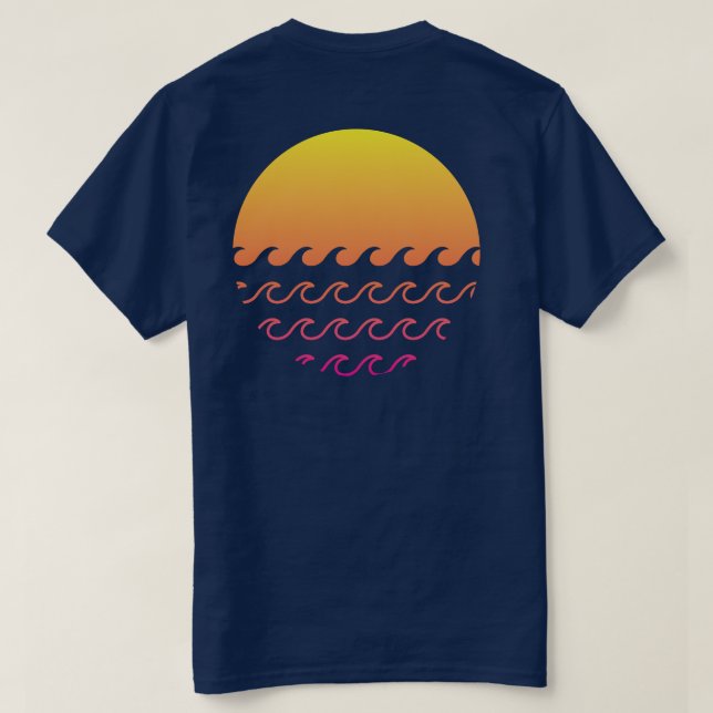 Camiseta Ondas de sol (Reverso del diseño)