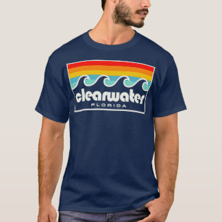 Camiseta Ondas de sol retro de Clearwater Florida Tampa Bay