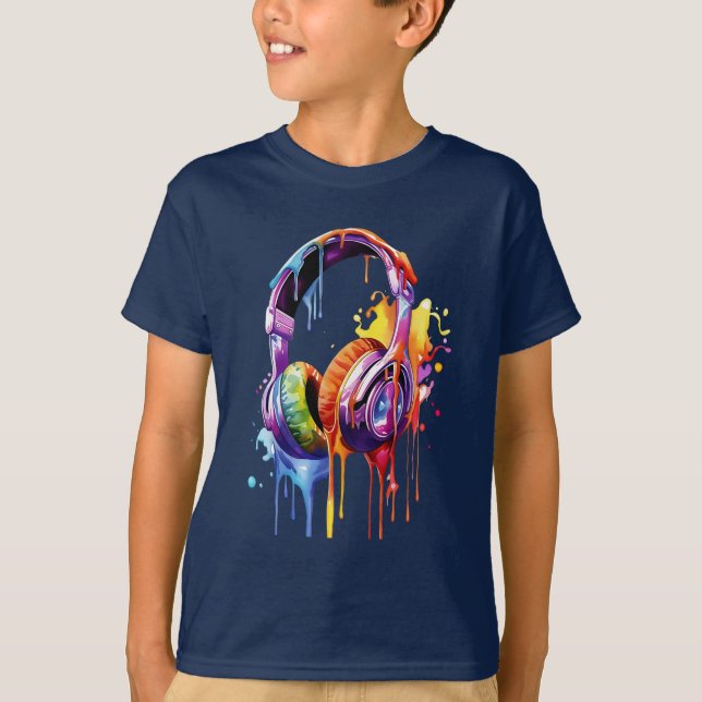 Camiseta Ondas de sonido de verano (Anverso)