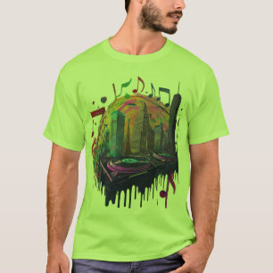 Camiseta Ondas de sonido Speakeasy: Golpes retro, cuervos m